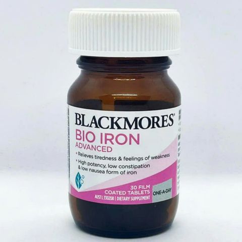 Viên Bổ Sung Sắt Blackmores Bio Iron Advanced 30 viên - Cải Thiện Hấp Thu Sắt - Tăng Cường Năng Lượng & Hỗ Trợ Thai Kỳ Khỏe Mạnh - S/P Chuẩn Úc