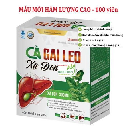 Viên uống Cà gai leo xạ đen giải độc gan vỉ 60 viên, giúp bổ gan, hạ men gan, tăng cường chức năng gan, bảo vệ gan