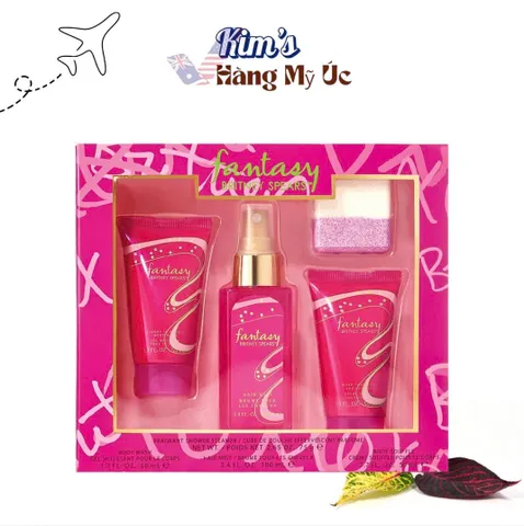 Set quà tặng Britney Spears Fantasy (gồm sữa tắm, body lotion, xịt dưỡng tóc, bông tắm)