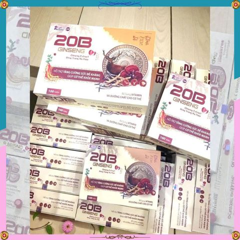 Viên uống 20B Ginseng Mediphar Bổ sung Vitamin, Nhân Sâm, Đông Trùng Hạ Thảo tăng đề kháng 100v 2029