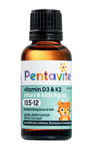 Siro hỗ trợ xương và răng chắc khoẻ Pentavite Vitamin D3 & K2 Infant & Kid liquid 30ml