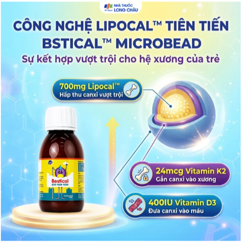 Siro giúp hỗ trợ xương và răng chắc khỏe Bestical Ergopharma (120ml)