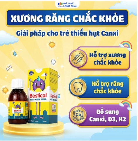 Siro giúp hỗ trợ xương và răng chắc khỏe Bestical Ergopharma (120ml)