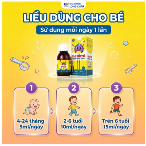 Siro giúp hỗ trợ xương và răng chắc khỏe Bestical Ergopharma (120ml)