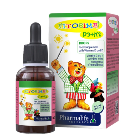 Siro hỗ trợ hấp thu canxi Fitobimbi D3 + K2 (30ml)
