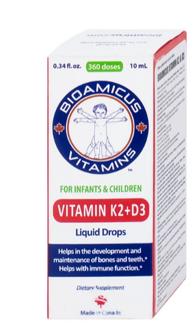 Dung dịch uống hỗ trợ tăng cường hấp thu Calcium Bioamicus Vitamin K2 & D3 (10ml)