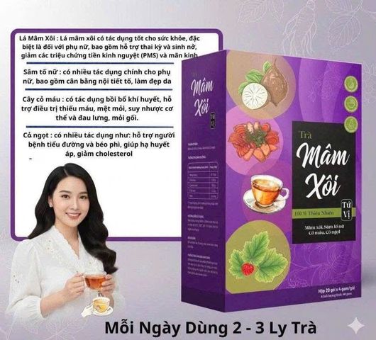 combo 4 hộp trà mâm xôi tứ vị nhà mộc tâm 