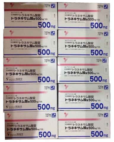 Viên uống trắng da, mờ thâm nám Transamin 500mg Nhật Bản - Hộp 100 viên
