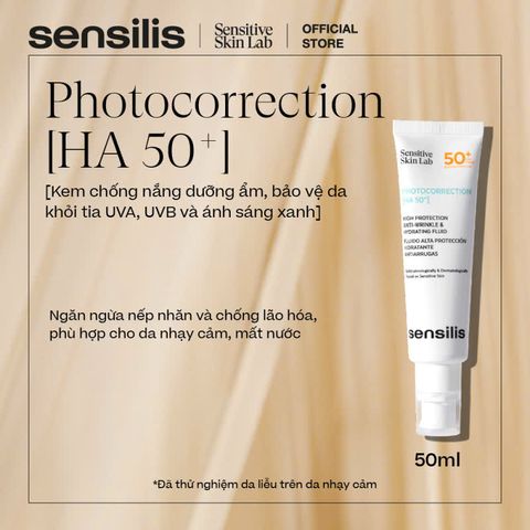 Kem chống nắng Dưỡng ẩm  bảo vệ da trước UVA-UVB Sensilis Photocorrection [HA 50+] 50ml