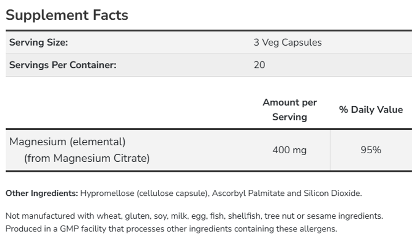 Viên Uống Magnesium Citrate NOW Hỗ Trợ Hệ Tiêu Hóa Giảm Căng Cơ Bắp Cải Thiện Tập Trung - YoungFit