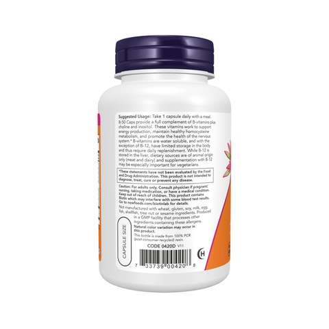 Viên Uống Bổ Sung Vitamin B Tổng Hợp - NOW B 50 Hỗ Trợ Sức Khỏe Hệ Tuần Hoàn Thần Kinh Khỏe Mạnh - YoungFit