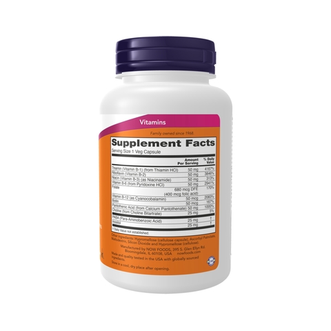 Viên Uống Bổ Sung Vitamin B Tổng Hợp - NOW B 50 Hỗ Trợ Sức Khỏe Hệ Tuần Hoàn Thần Kinh Khỏe Mạnh - YoungFit