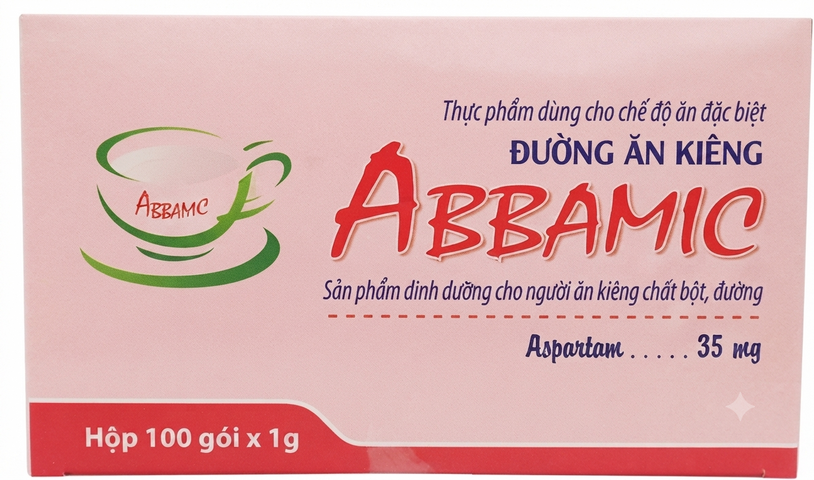 ĐƯỜNG ĂN KIÊNG ABBAMIC DÀNH CHO NGƯỜI TIỂU ĐƯỜNG VÀ NGƯỜI GIẢM CẨN HỘP 100 GÓI