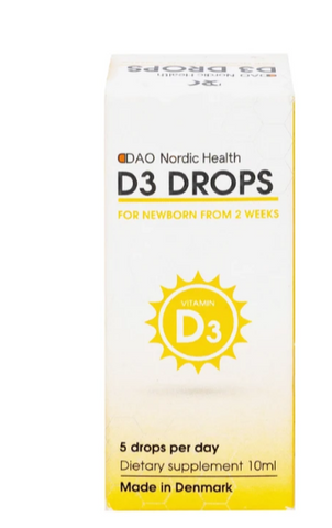 Dung dịch hỗ trợ phát triển xương, răng cho trẻ D3 Drops DAO Nordic Health (10ml)