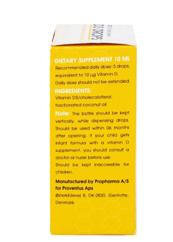 Dung dịch hỗ trợ phát triển xương, răng cho trẻ D3 Drops DAO Nordic Health (10ml)