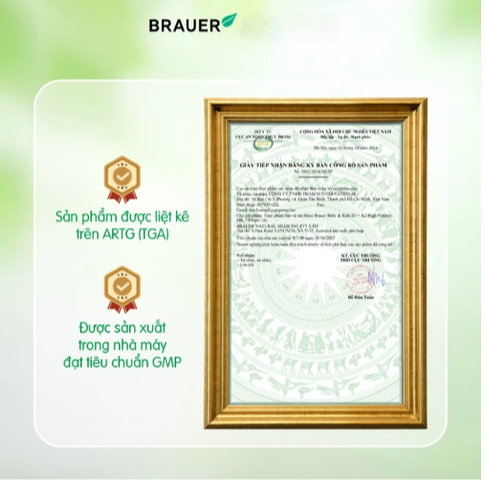 Siro giúp xương răng chắc khỏe, bổ sung vitamin D3 + K2 Brauer Baby & Kids D3 + K2 High Potency MK-7 Drops (10ml)