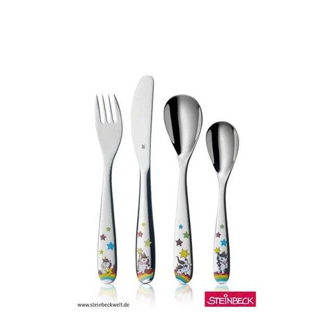 Bộ dao thìa dĩa 4 món WMF PAW Kids cutlery set Unicorn, 4-piece