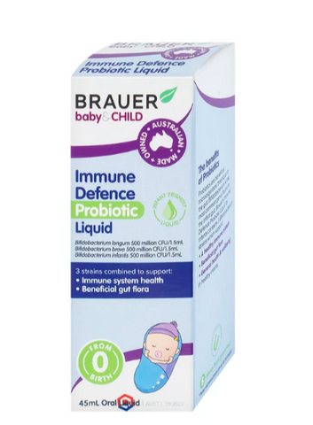 Siro giúp bổ sung lợi khuẩn, tốt cho đường ruột Immune Defence Probiotic Liquid Brauer (45ml)