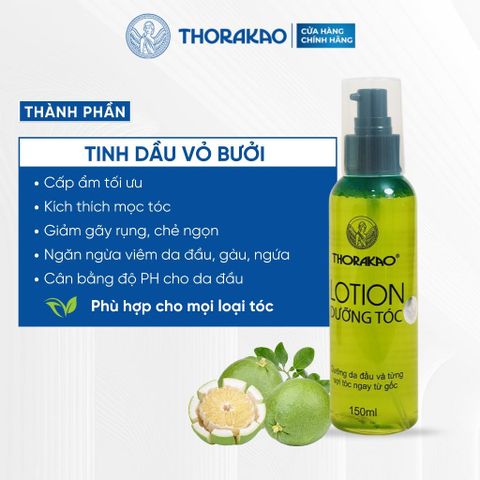 Lotion Dưỡng Tóc Thorakao Tinh Dầu Bưởi Kích Mọc Tóc Giúp Tóc Suôn Mượt 150ML