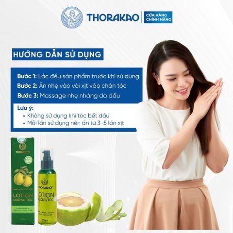 Lotion Dưỡng Tóc Thorakao Tinh Dầu Bưởi Kích Mọc Tóc Giúp Tóc Suôn Mượt 150ML