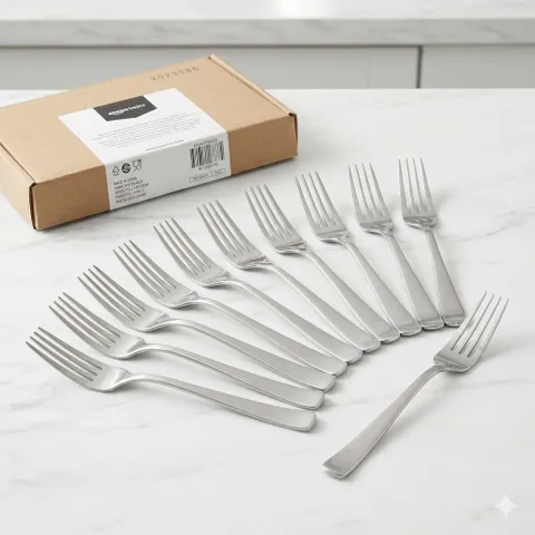 Bộ 12 Dĩa Inox Amazon Basics B0736S97B5 771772