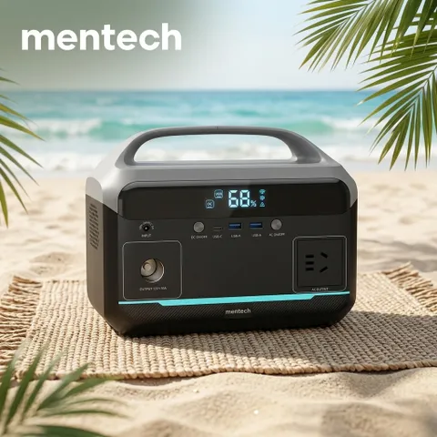 Trạm Sạc Di Động MENTECH MT300M1 300W 204.8Wh AC 220V, Pin Dự Phòng Camping, Sạc Laptop PD 60W