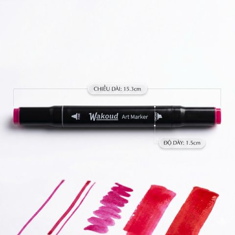 Bộ 60 Bút Màu Wakoud Art Marker – Hai Đầu Chuyên Nghiệp, Kèm Túi Vải 771783