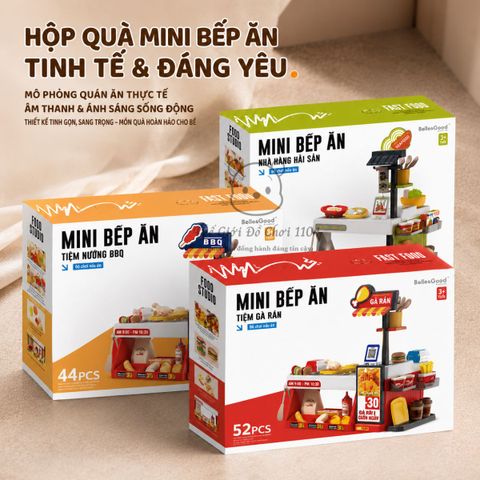Bộ đồ chơi quầy bán gà rán mini hiệu ứng đổi màu 52 chi tiết giúp bé phát triển tư duy Thế giới đồ chơi 1104