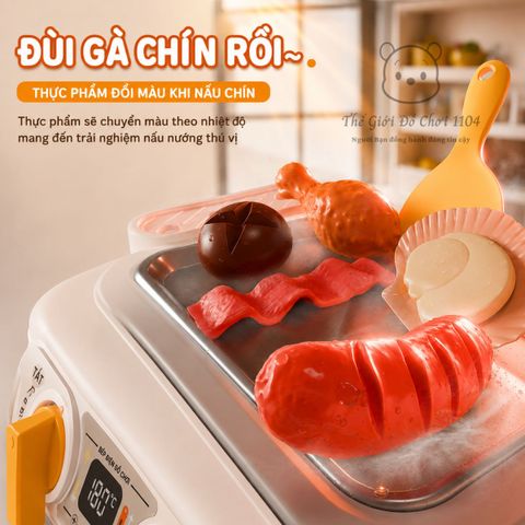 Bộ đồ chơi quầy bán gà rán mini hiệu ứng đổi màu 52 chi tiết giúp bé phát triển tư duy Thế giới đồ chơi 1104