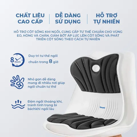 [BIG SIZE] Ghế Điều Chỉnh Tư Thế Ngồi Cho Người 100KG, Mẹ Bầu, Dân Văn Phòng Chống Đau Lưng Cột Sống