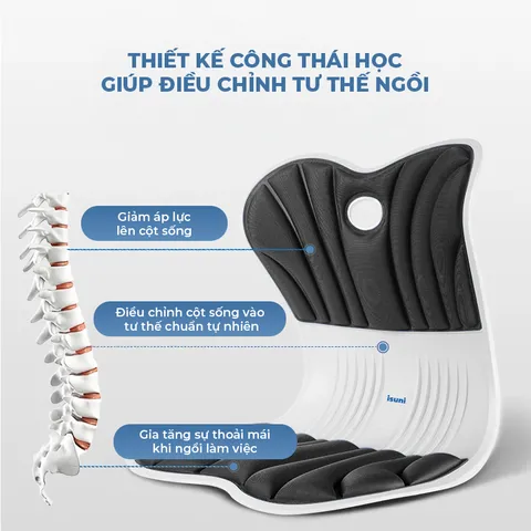 [BIG SIZE] Ghế Điều Chỉnh Tư Thế Ngồi Cho Người 100KG, Mẹ Bầu, Dân Văn Phòng Chống Đau Lưng Cột Sống