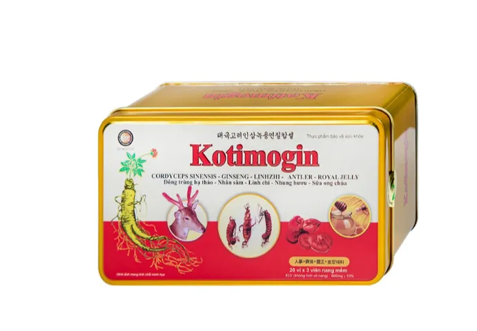 Viên uống Sâm - Đông Trùng Hạ Thảo tăng cường sức khỏe, tăng sức đề kháng Kotimogin (20 vỉ x 3 viên)