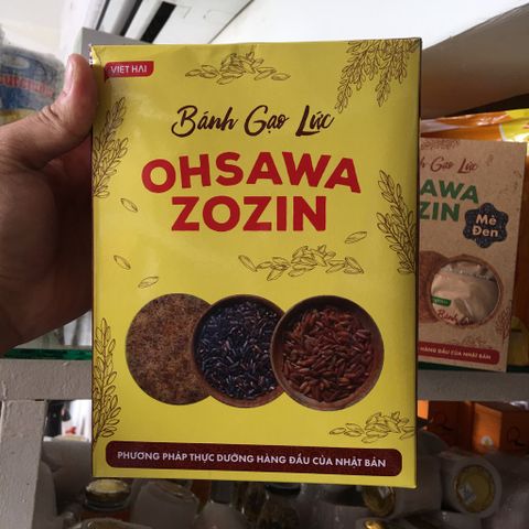 Bánh gạo lứt Oshawa zozin ( dành cho người tiểu đường, thừa cân, ăn chay),1 hộp125g x 12 gói