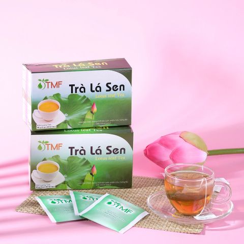 Trà lá sen Tâm Minh hộp 20 túi lọc-Dễ ngủ, giảm mỡ máu