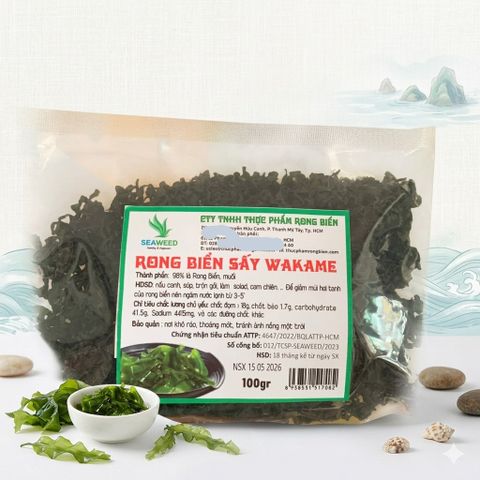 Rong biển nấu súp Nhật Bản - CUT WAKAME - (gói 100g)-[Hàng Nhật]