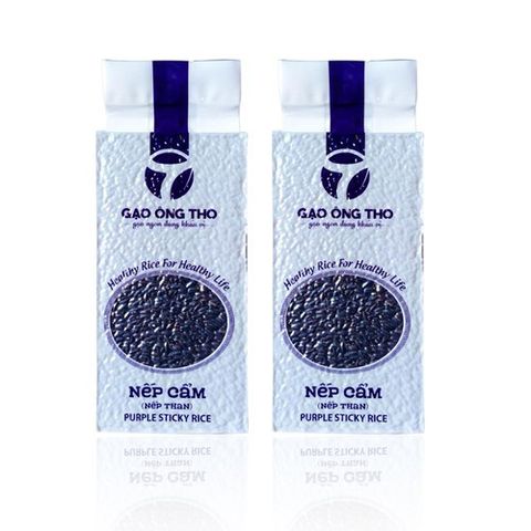 Gạo Nếp Cẩm - Gạo Ông Thọ Túi 1Kg - Thơm ngọt mềm dẻo, tốt cho sức khỏe