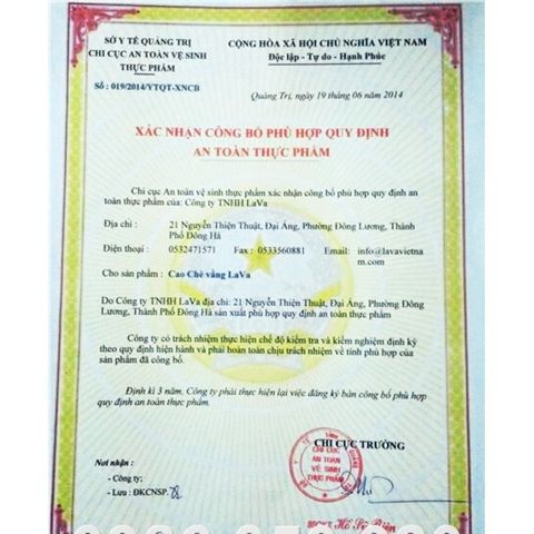 Trà cao chè vằng Lava-Hộp 5 gói giúp giảm cân lợi sữa sau sinh