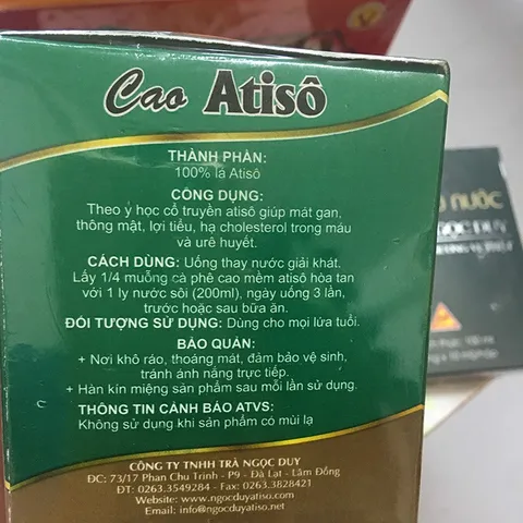 Cao Atiso Mềm 200gr -Trà Ngọc Duy- Hủ ngọt