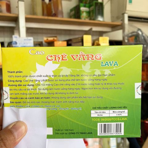 Trà cao chè vằng Lava-Hộp 5 gói giúp giảm cân lợi sữa sau sinh
