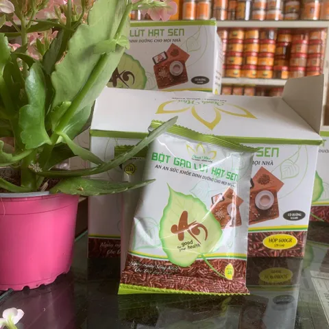 Bột Gạo Lứt Hạt Sen Hạnh Như ít đường 600g