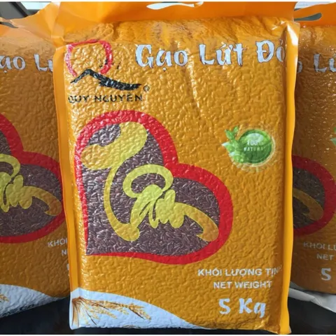 Gạo Lứt Đỏ Quy Nguyên túi 5kg - Hút chân không