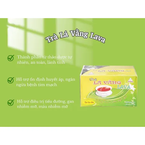 Trà Lá vằng Lava hộp 30 túi lọc