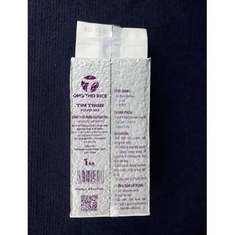 Gạo Lứt Tím Than Ông Thọ 1Kg -Cơm thơm mềm dẻo, tốt cho người tiểu đường, giảm cân