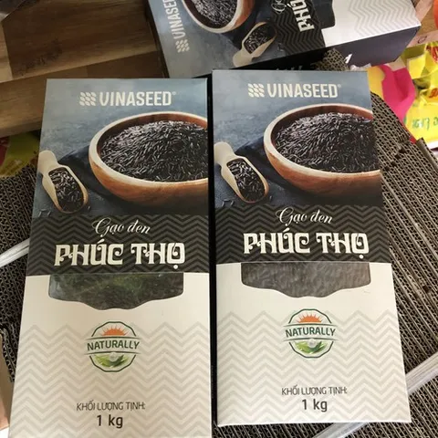 Gạo lứt đen Phúc Thọ 1kg-Chính hãng Vinaseed hút chân không