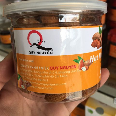 Hạnh Nhân Sống Quy Nguyên 200gr