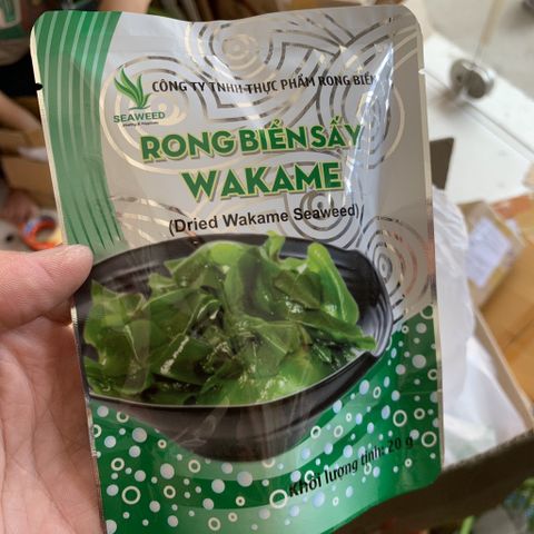 Rong biển sấy Wakame 20g- Nấu canh súp, hàng Nhật