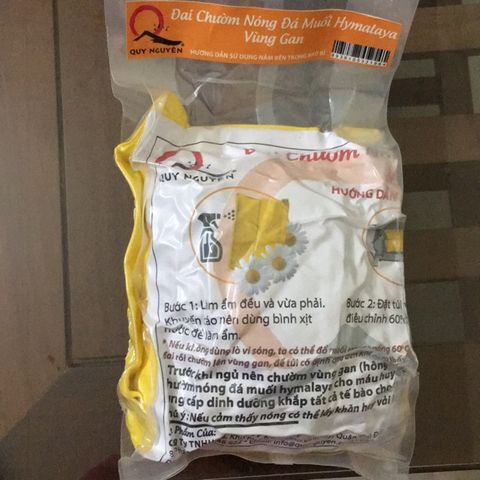 Đai chườm nóng đá muối Hymalaya vùng gan 1,5kg