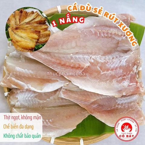 Hỏa tốc -Khô cá đù xẻ rút xương 1 nắng đặc sản miền tây, không mặn