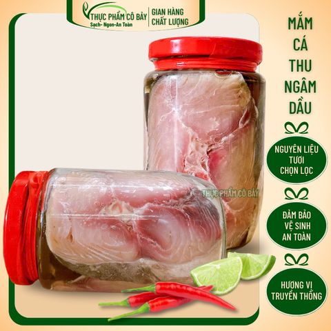 Mắm Cá Thu Dùi Ngâm Dầu, Chuẩn Vị Truyền Thống Thịt Béo Thơm