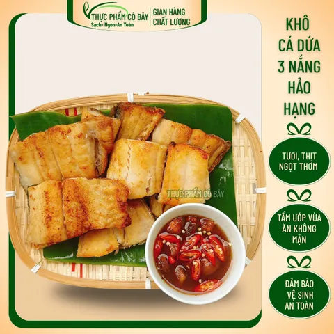 hỏa tóc Khô Cá Dứa 3 nắng VIP 2 Sọc Không Mặn, thơm dai ngọt,đặc sản Cần Giờ. 